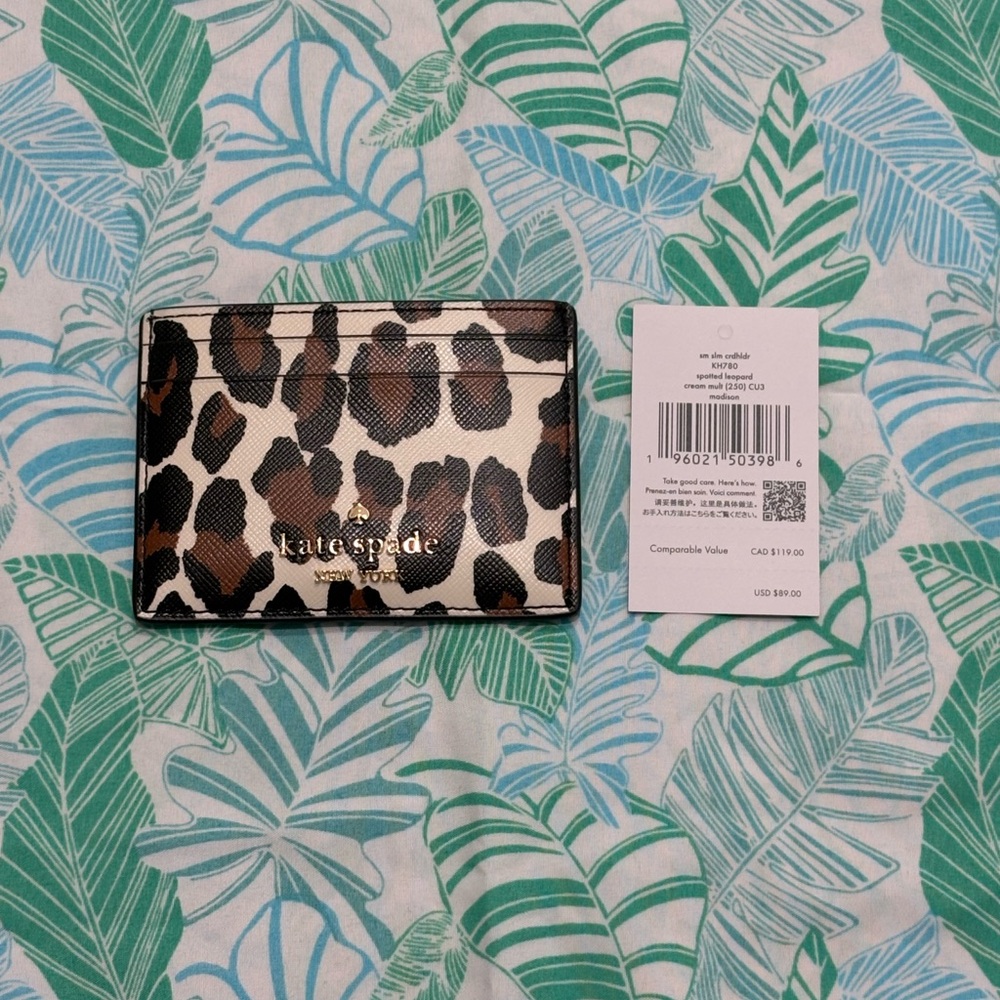 Kate Spade Leopard Print Card Holder